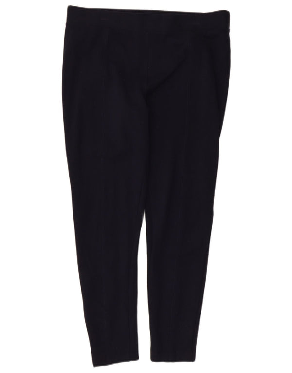 Marks & Spencer Womens Leggings UK 16 Large Navy Blue Viscose