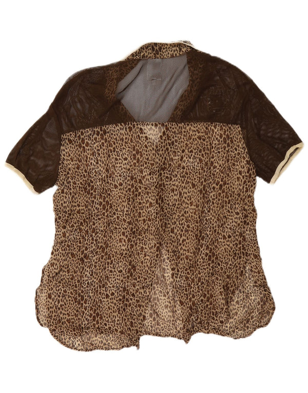Maria Grazia Severi Dame Kortærmet Bluse IT 42 Medium Brun