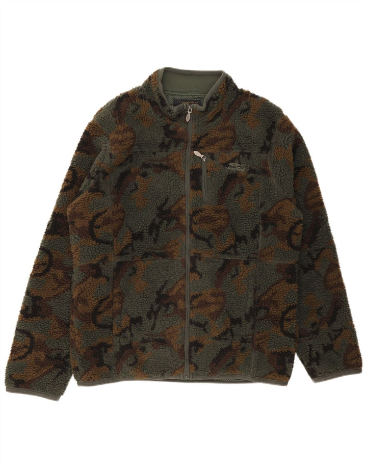 Weird Fish Herre Fleecejakke UK 40 Large Khaki Camouflage Polyester