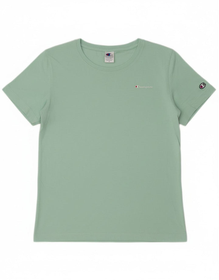 Champion Dame T-Shirt Top UK 14 Stor Grøn