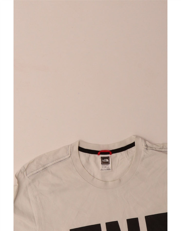 THE NORTH FACE Mens Graphic T-Shirt Top Small White Cotton