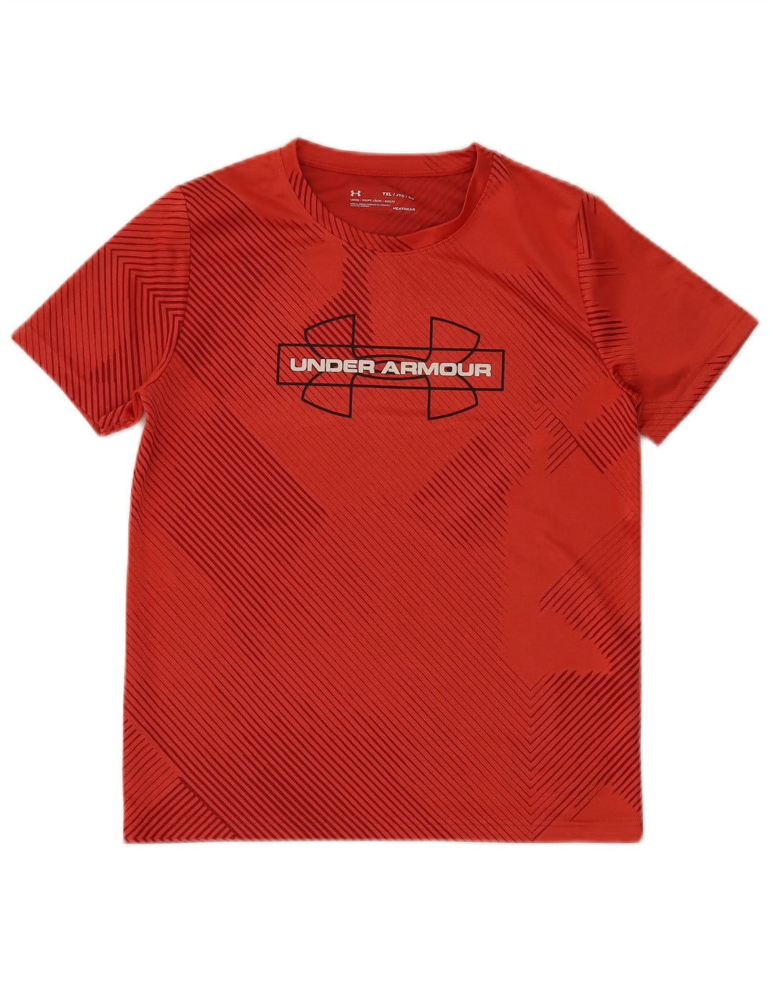 UNDER ARMOUR drenge Heat Gear grafisk T-shirt top 13-14 år rød stribet