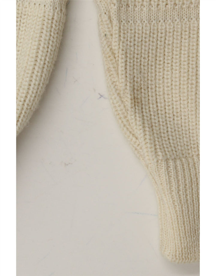 VINTAGE Mens Cardigan Sweater XS Off White Vintage Vintage and Second-Hand Vintage from Messina Hembry 