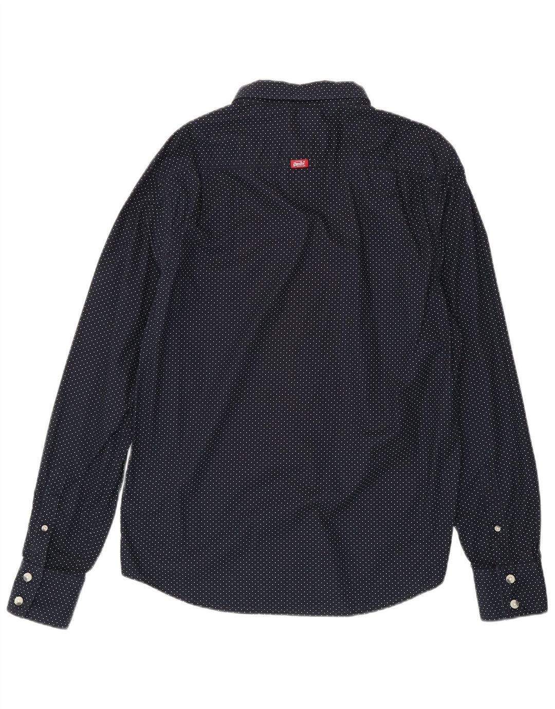 Superdry Herreskjorte XL Marineblå Polka Dot Bomuld