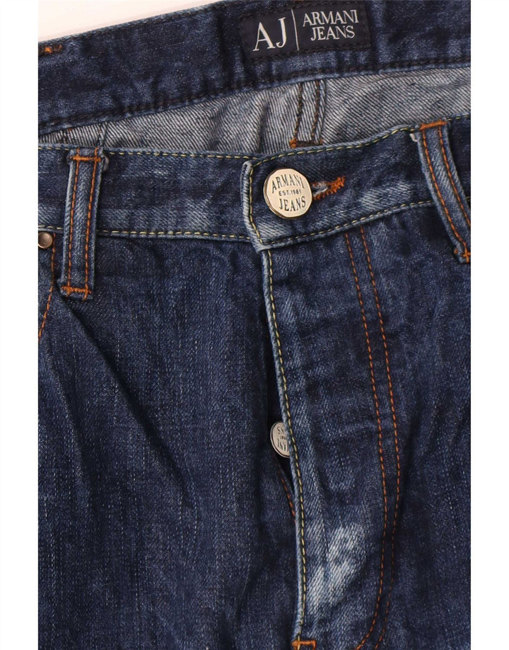 Armani Straight Jeans til mænd W32 L35 Marineblå