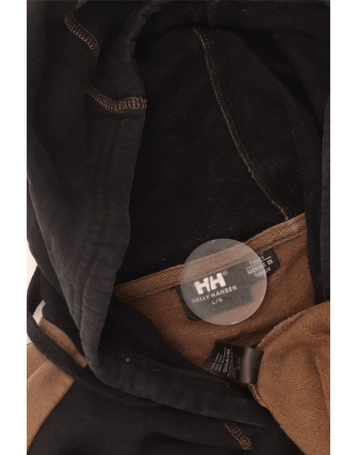 Helly Hansen Grafisk hættetrøje til mænd Large Black Colourblock Bomuld