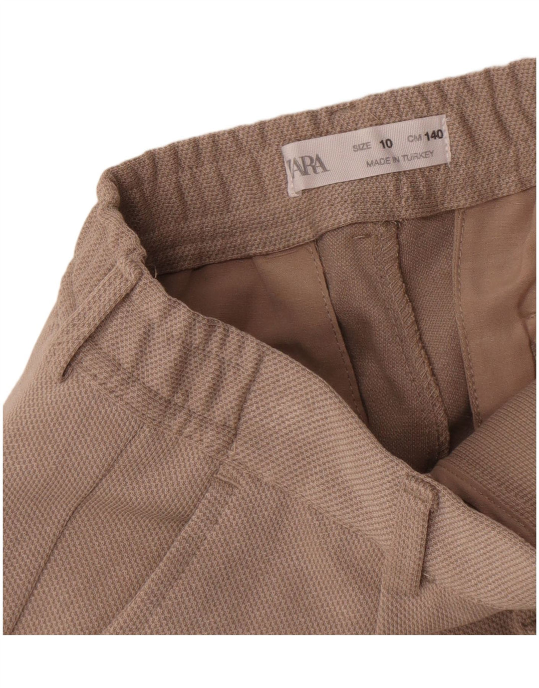 Zara Boys Pegged Chino Bukser 9-10 år W26 L23 Beige Polyester