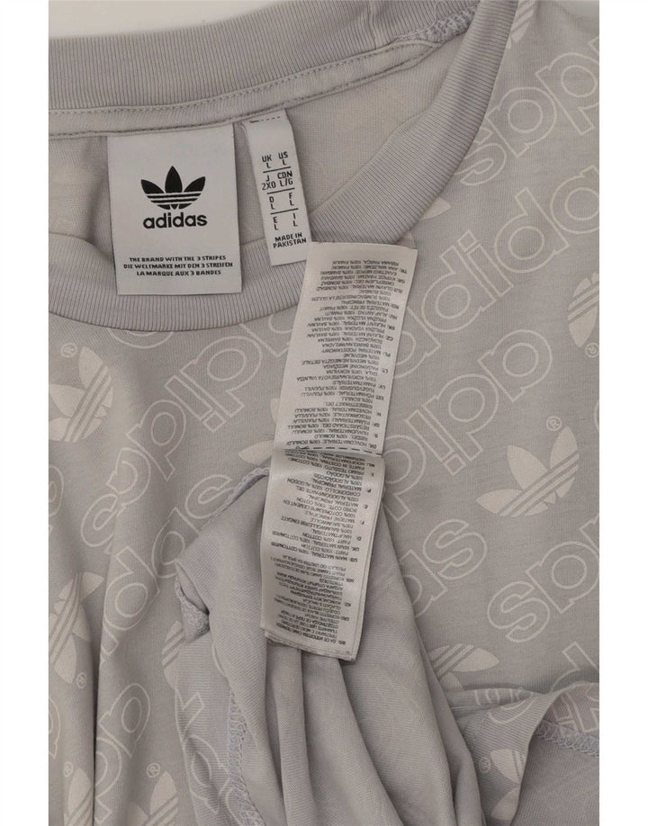 Adidas Herre Grafisk T-Shirt Top Stor Blå Bomuld