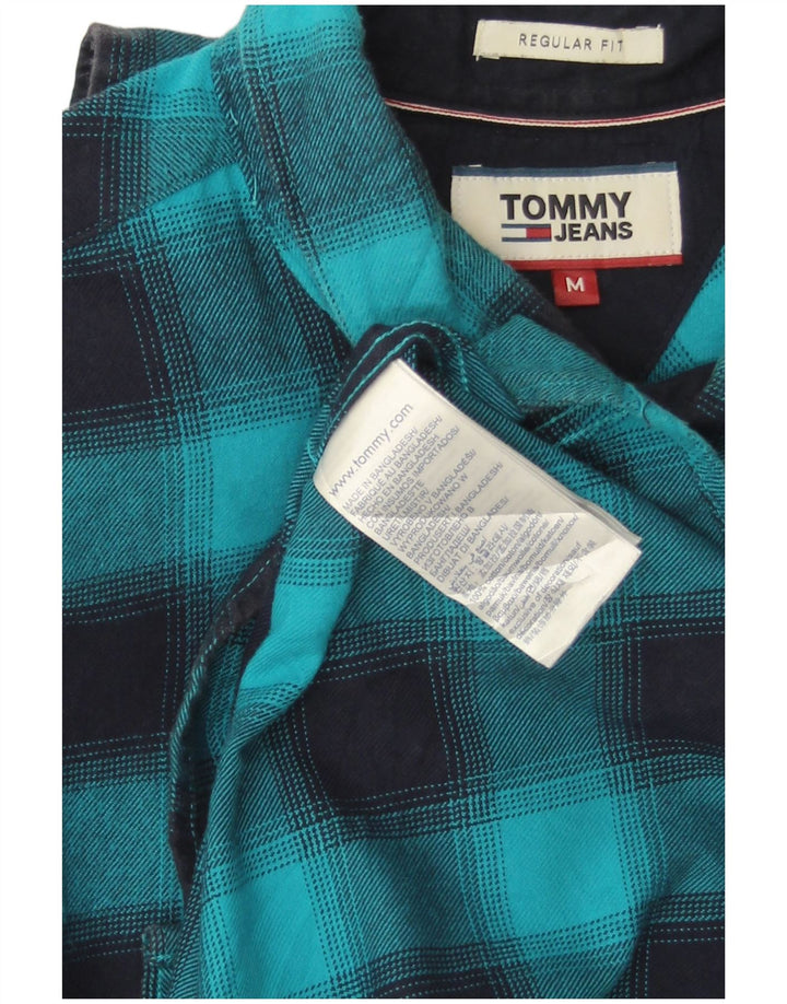 TOMMY HILFIGER Herre Regular Fit Flanelskjorte Medium Blue Ternet Bomuld
