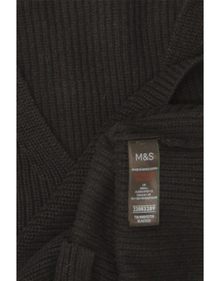 Marks & Spencer Dame Oversized V-hals sweater UK 10 Small Black