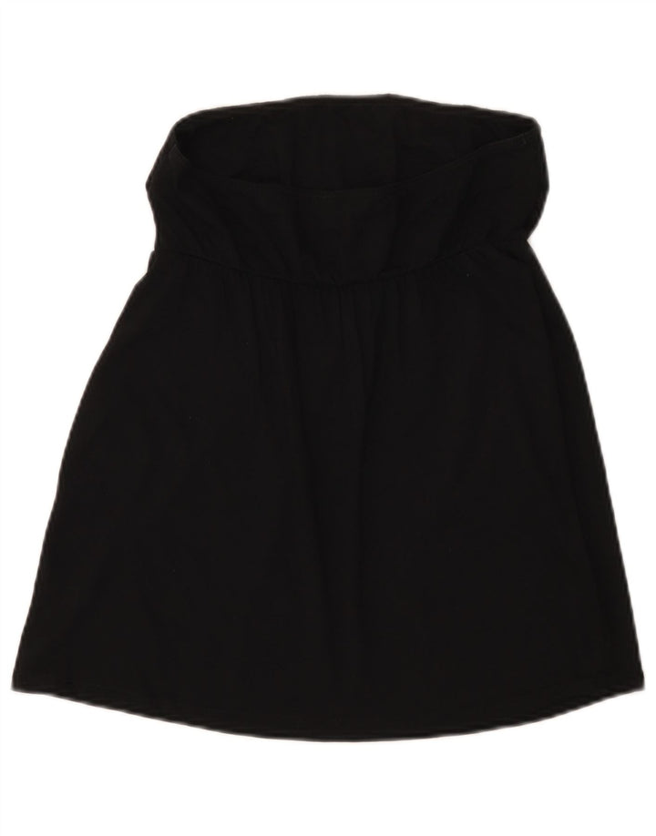Benetton Womens Crop stropløs top UK 8 Small Black