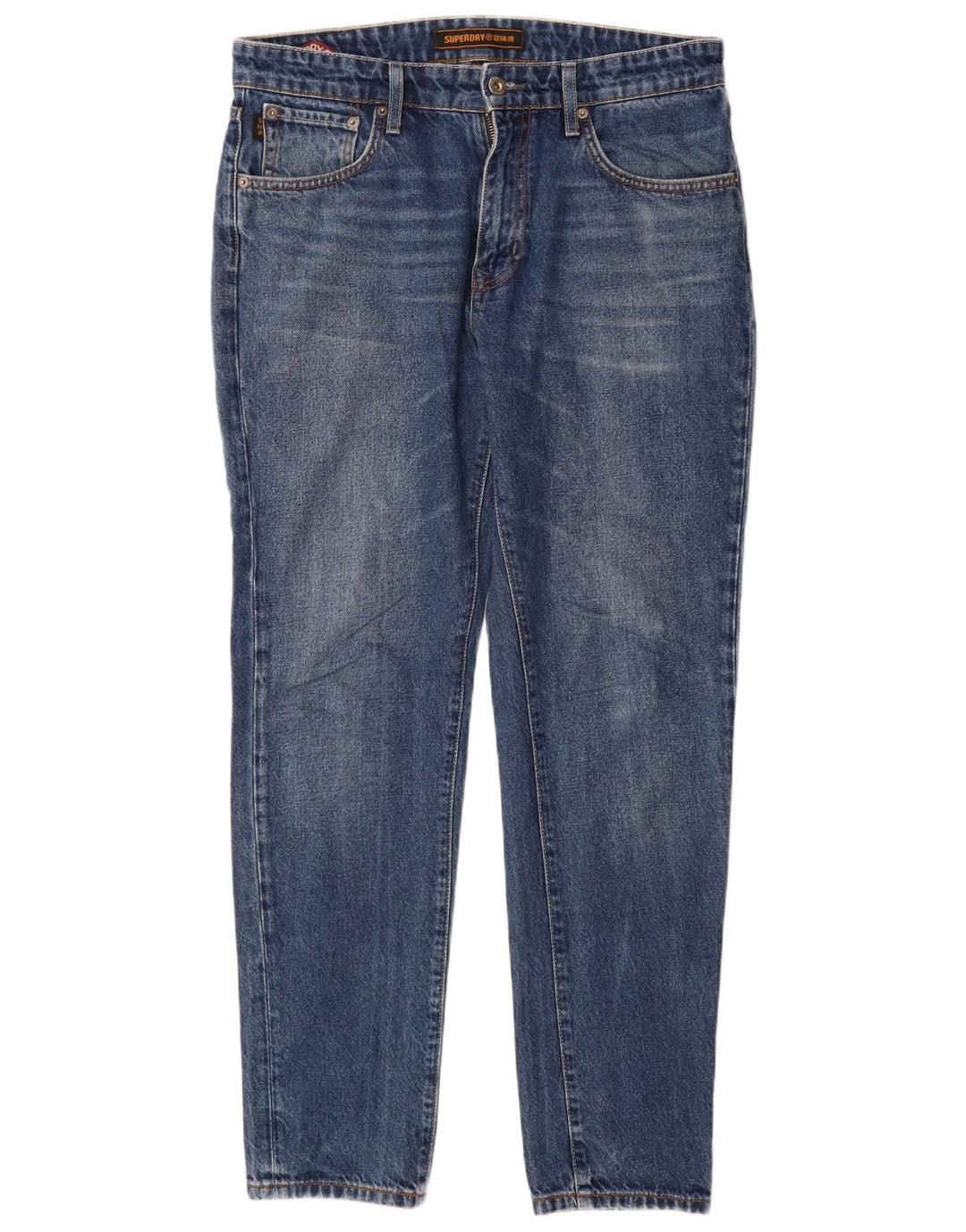 SUPERDRY Herre Tapered Jeans W32 L32 Blå Bomuld