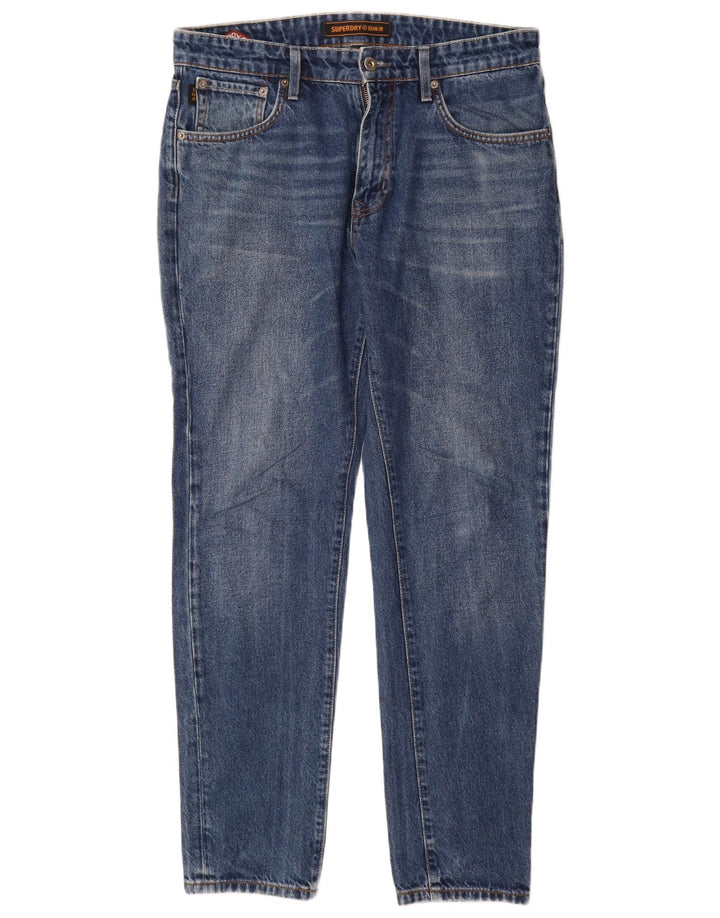 SUPERDRY Herre Tapered Jeans W32 L32 Blå Bomuld