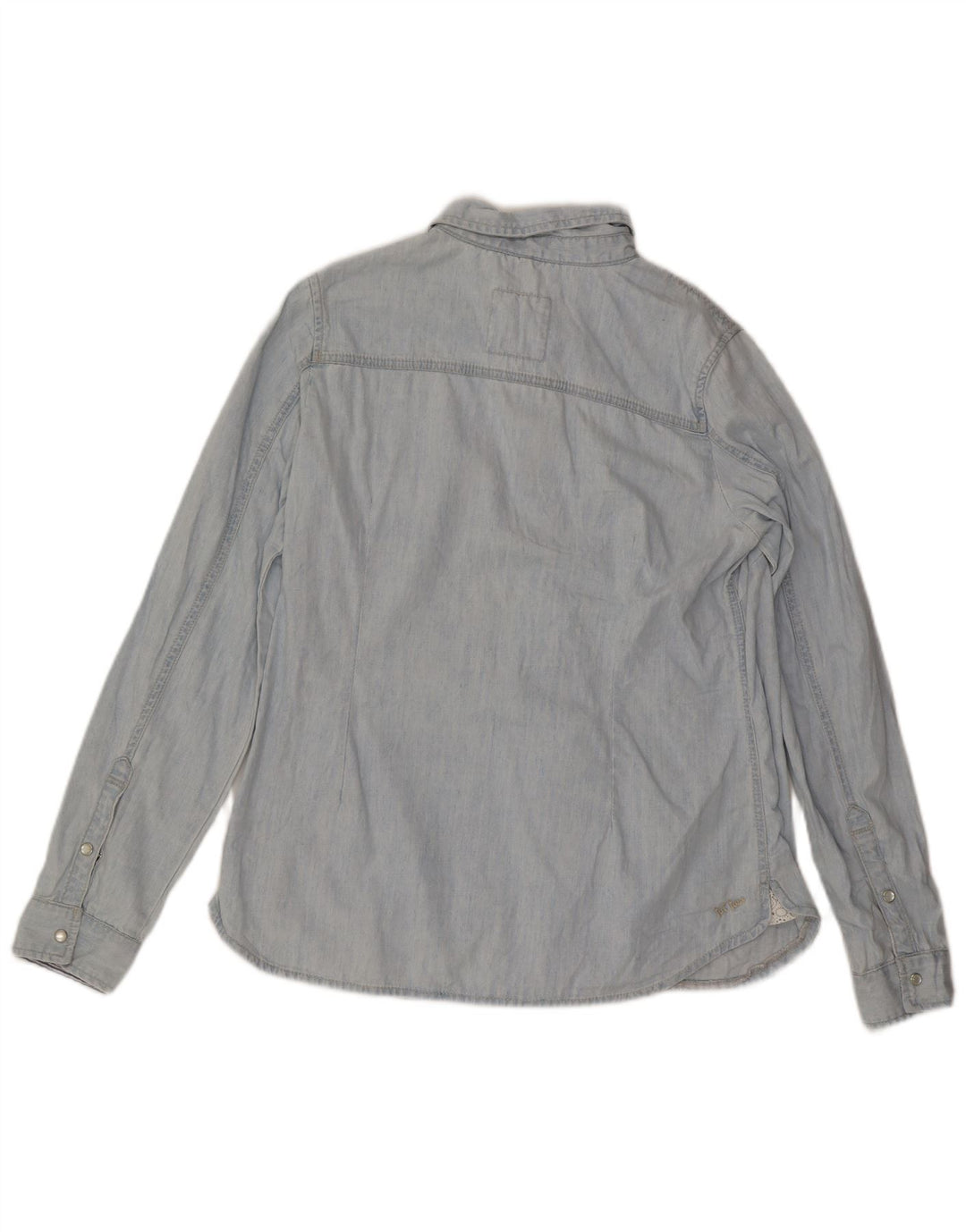 Fat Face Dame Denim Shirt UK 16 Large Blue Cotton