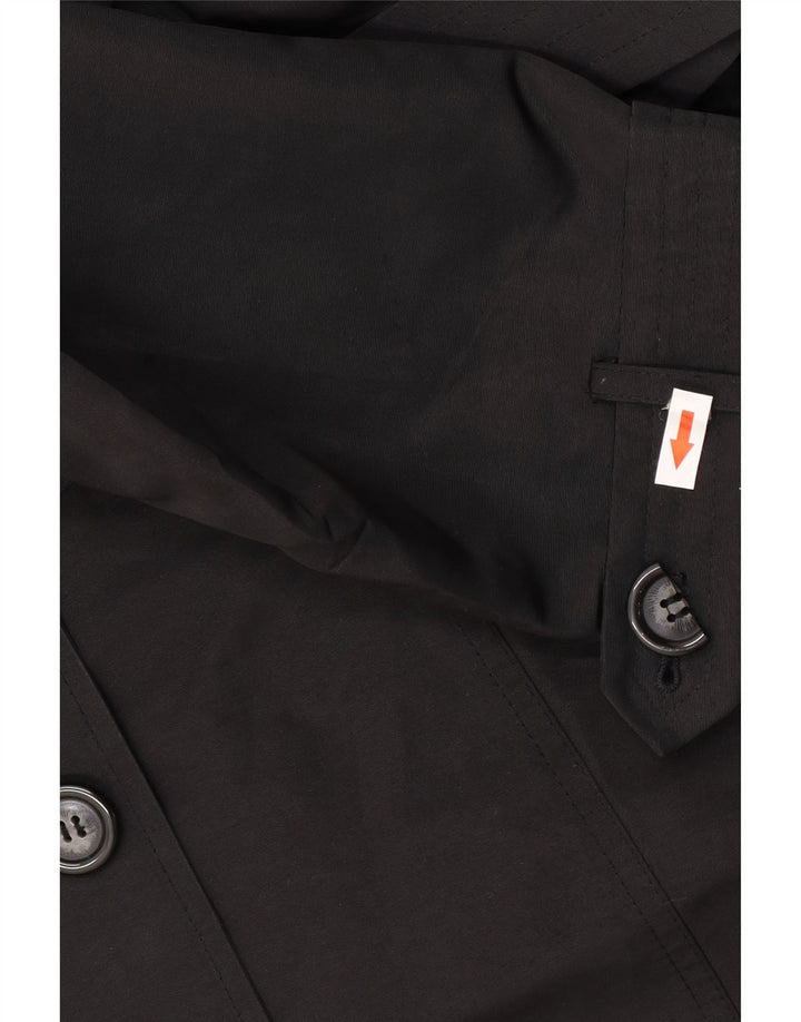 Marks & Spencer Trench Coat til kvinder UK 16 Stor sort polyester