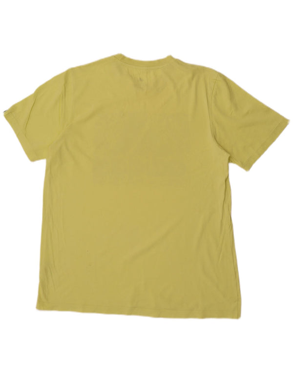Adidas Mens Graphic T-Shirt Top Large Yellow Cotton