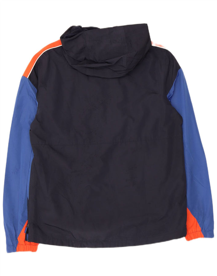 SUPERDRY Herre hættejakke anorak UK 38 Medium Navy Blue Colourblock