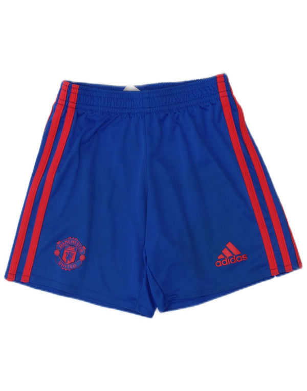 Adidas Boys Manchester United sportsshorts 4-5 år blå polyester