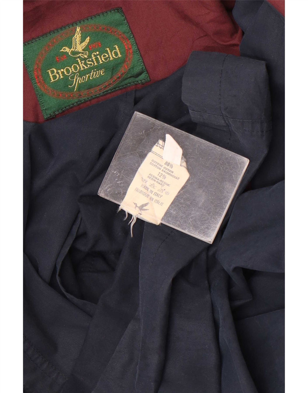 Brooksfield Herre Hooded Utility Jacket IT 50 Large Navy Blue Cotton
