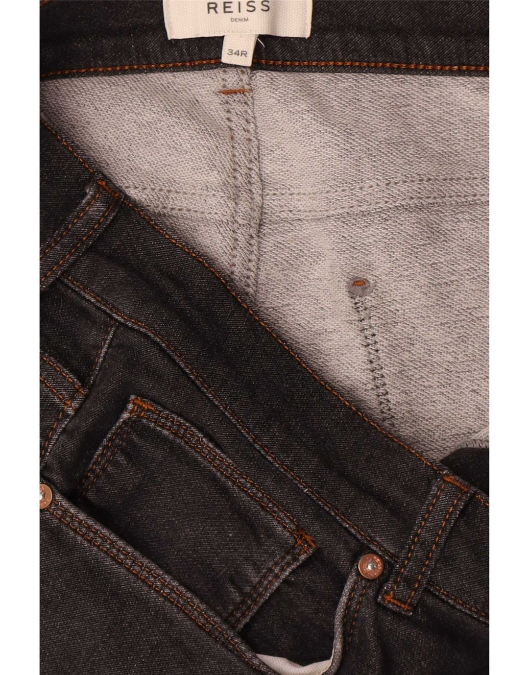 Reiss Slim Jeans til kvinder W34 L30 sort bomuld
