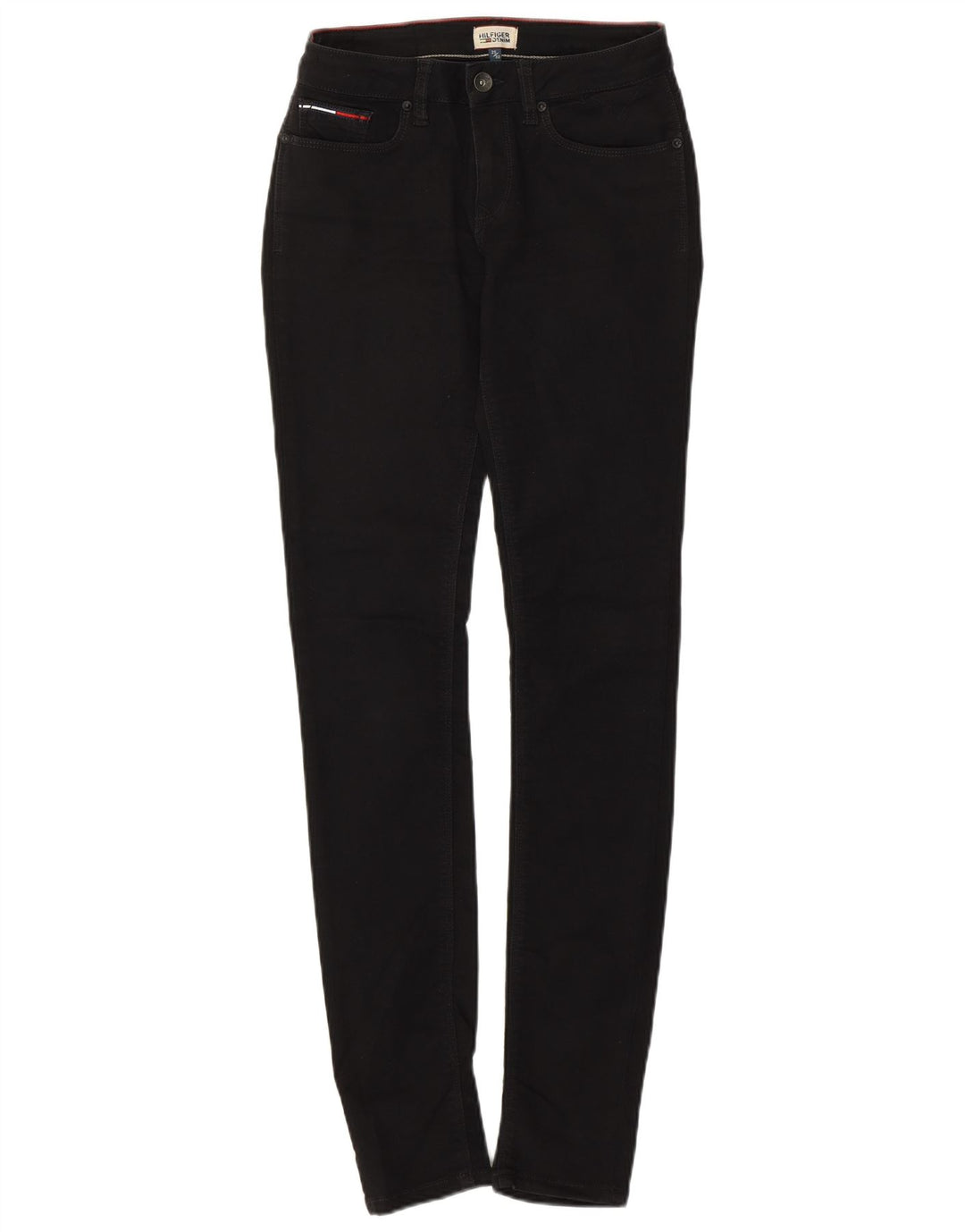 Tommy Hilfiger Dame Slim Jeans W25 L32 Sort Bomuld