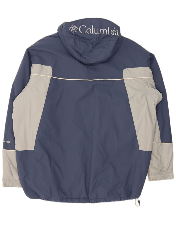 Columbia Mens Loose Fit Pullover Windbreaker Jacket UK 42 XL Navy Blue