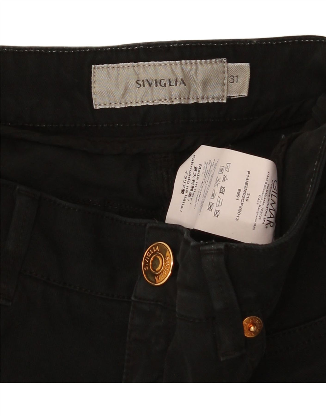 SIVIGLIA Slim Jeans til kvinder W31 L30 sort bomuld
