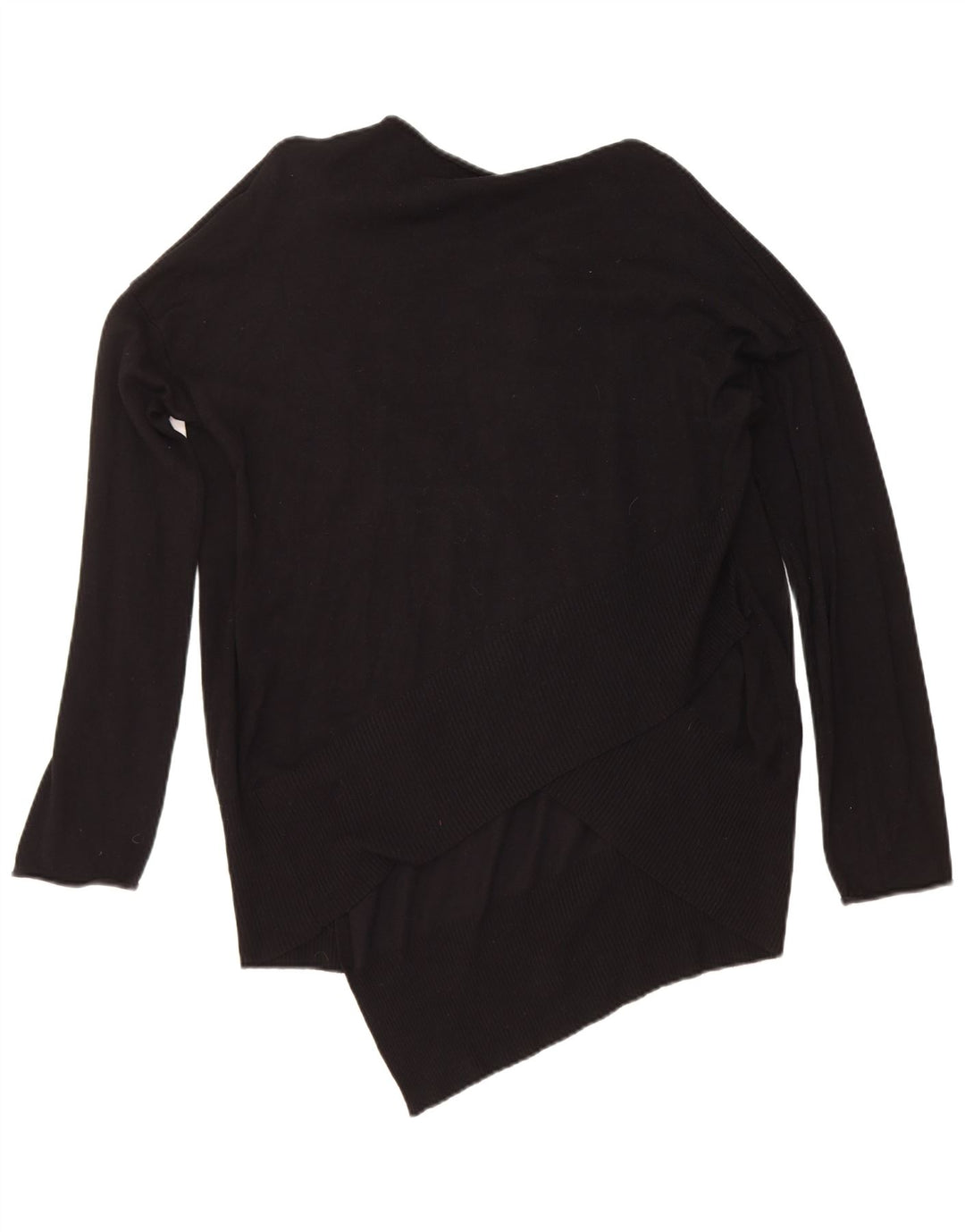Zara Womens Open Cardigan Sweater UK 14 Medium Black Viscose