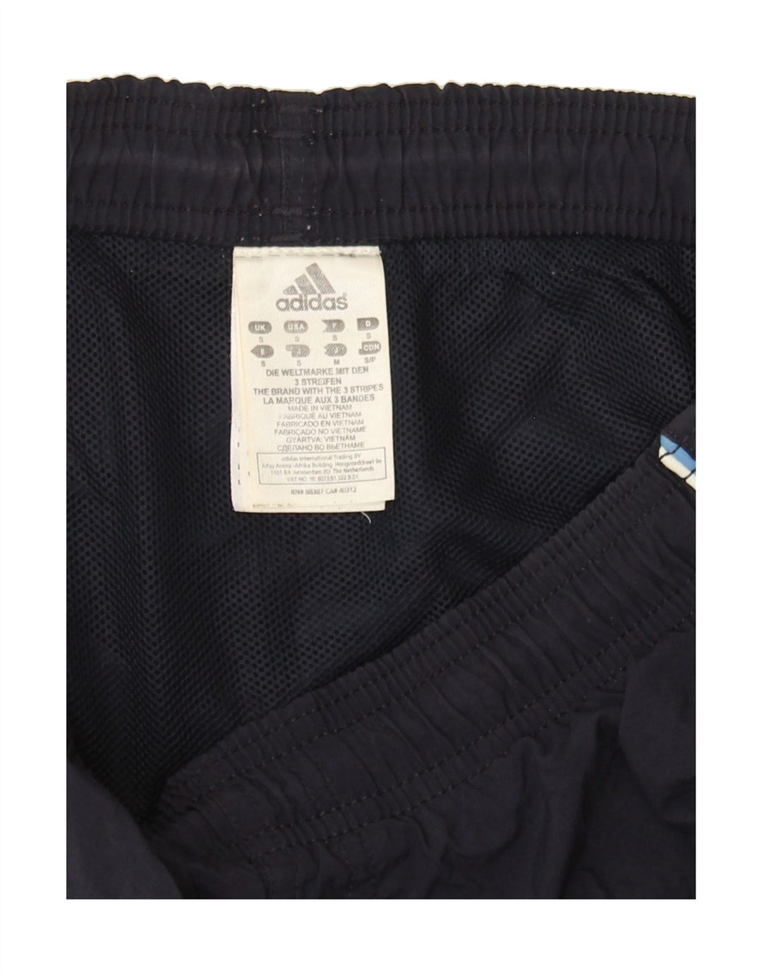 ADIDAS Mens Sport Shorts Small  Navy Blue Nylon Vintage Adidas and Second-Hand Adidas from Messina Hembry 