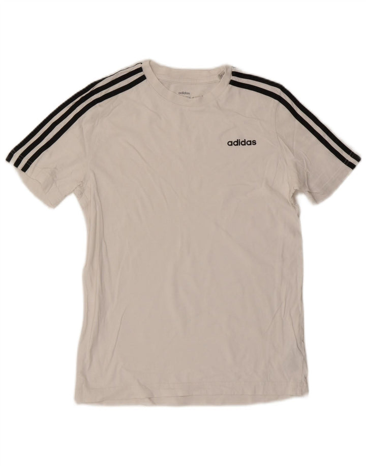 Adidas Boys T-Shirt Top 13-14 år Hvid Bomuld