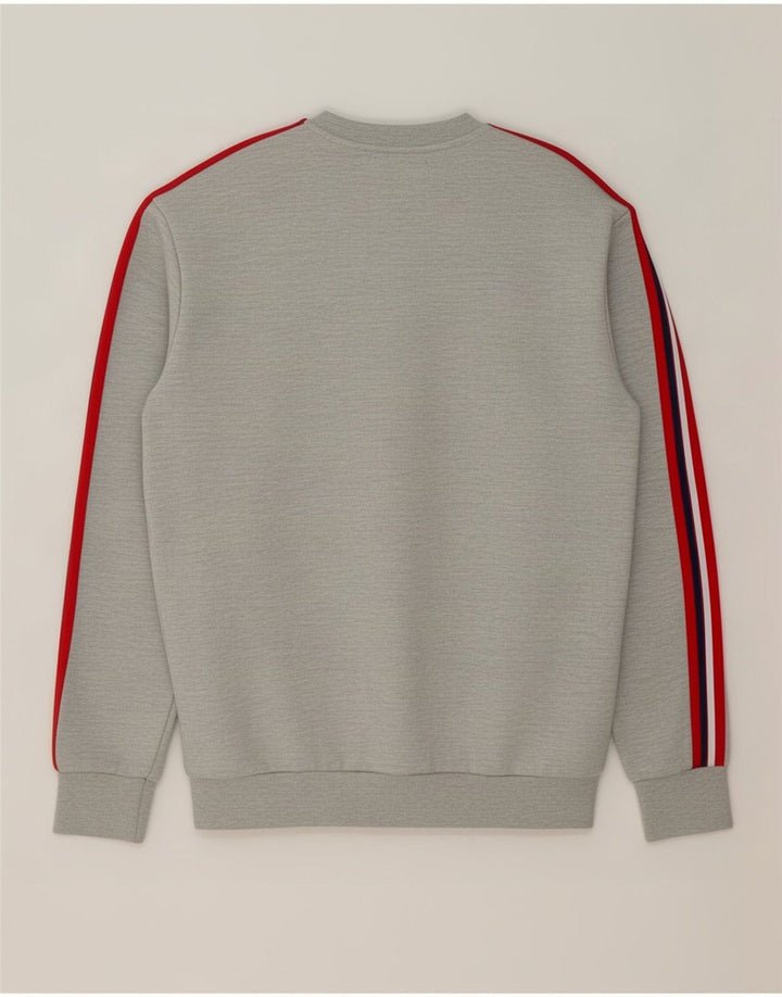 Zara Herre Sweatshirt Jumper Lille Grå Colourblock Polyester