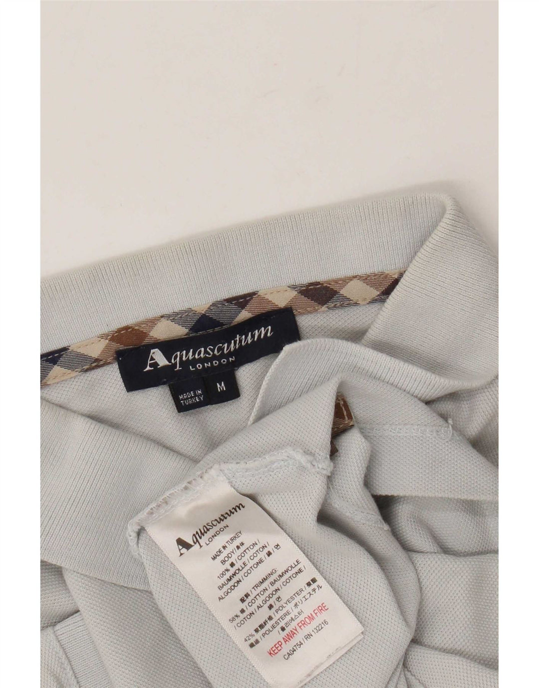 Aquascutum herre poloshirt mellemgrå bomuld