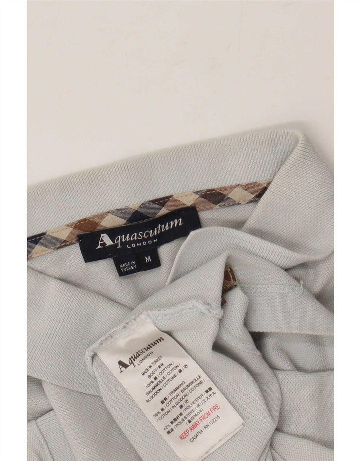 Aquascutum herre poloshirt mellemgrå bomuld