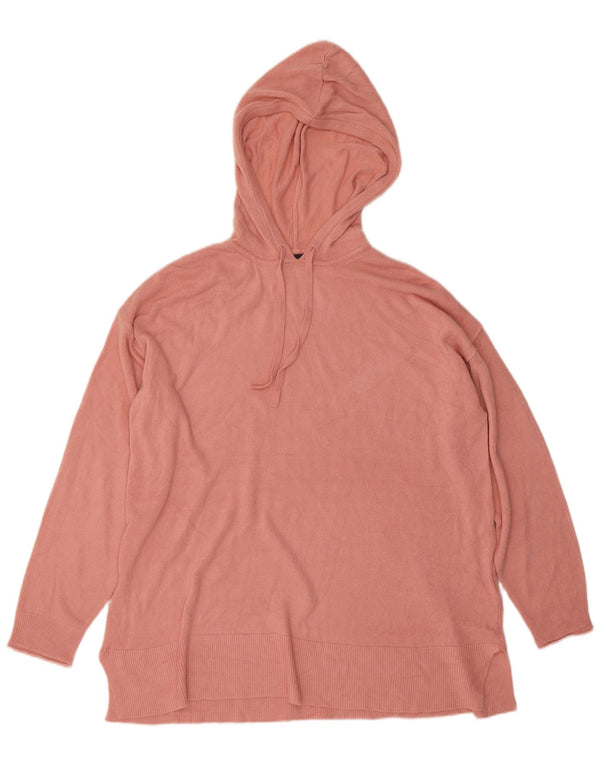 Marks & Spencer Dame hættetrøje oversize sweater UK 16 Large Pink