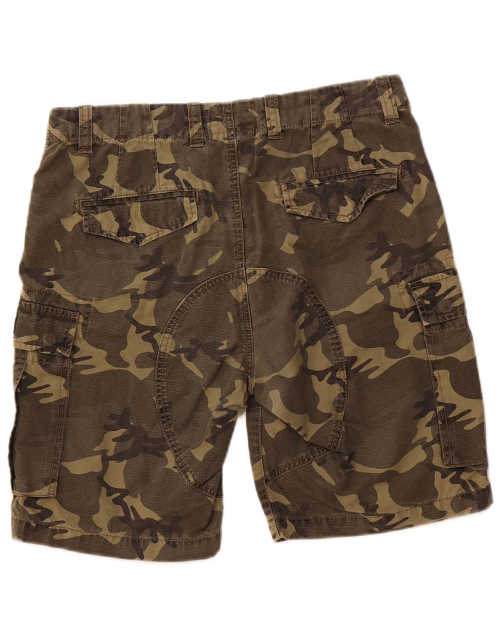 Superdry Herre Cargo Shorts W30 Medium Khaki Camouflage Bomuld