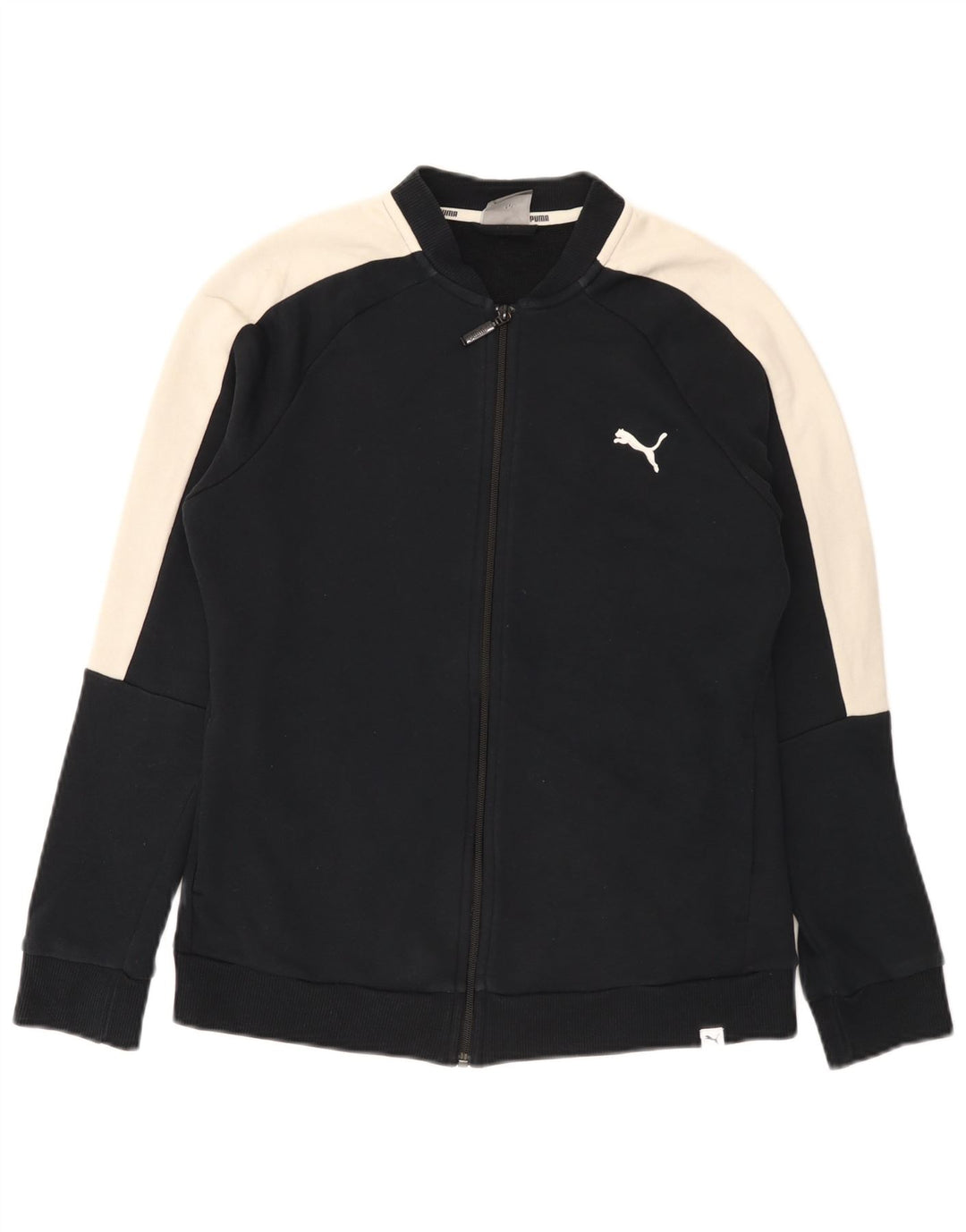 Puma træningsdragt topjakke til kvinder UK 14 Medium Sort Colourblock Bomuld