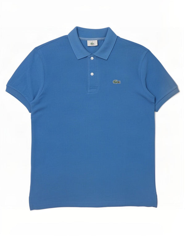 Lacoste Mens Polo Shirt Size 5 Large Blue Cotton