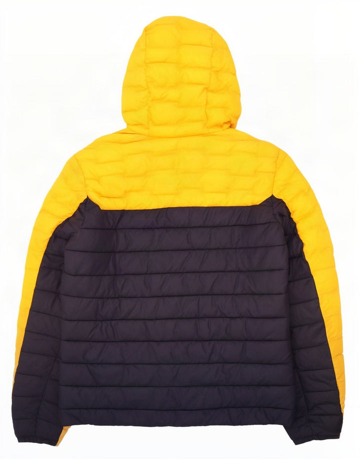 Superdry Herre hættepolstret jakke UK 38 Medium Yellow Colourblock