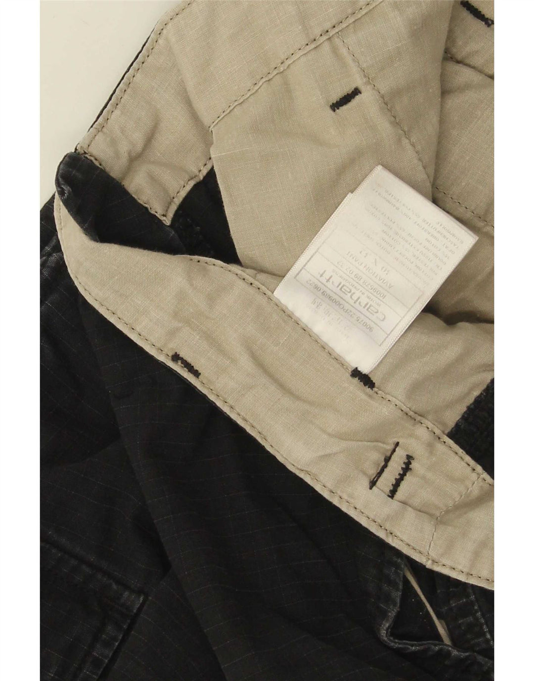 Carhartt Herre Straight Cargo Bukser W30 L32 Sort Bomuld
