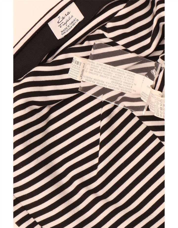 Zara Dame Trafaluc Mini-nederdel Medium W28 Sort Stribet Polyester
