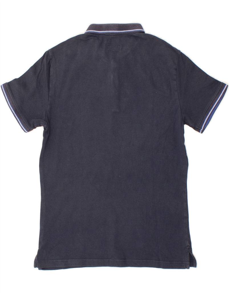 ARMANI Mens Slim Fit Polo Shirt Medium Navy Blue Vintage Armani and Second-Hand Armani from Messina Hembry 