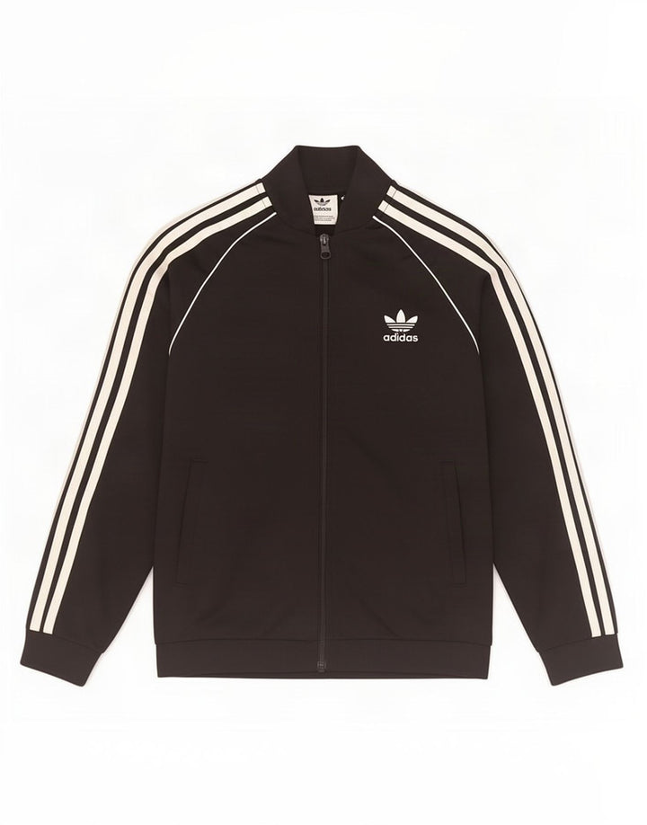 Adidas Drenge Træningsdragt Topjakke 10-11 År Sort Polyester