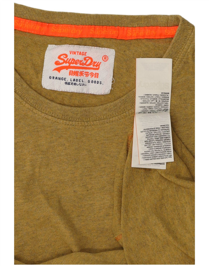 SUPERDRY Herre T-Shirt Top Lille Khaki Bomuld