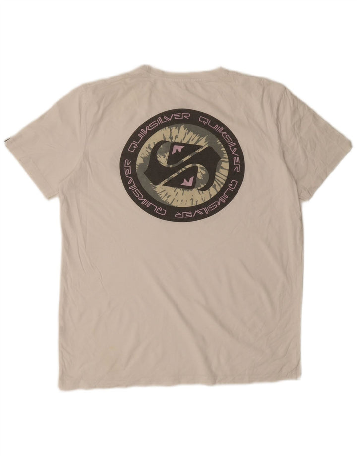 Quiksilver Herre Regular Fit Grafisk T-Shirt Top Medium White