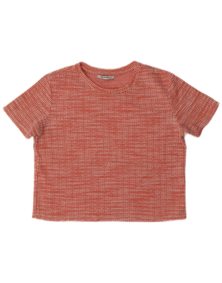 ZARA Womens Crop T-Shirt Top UK 10 Small Red