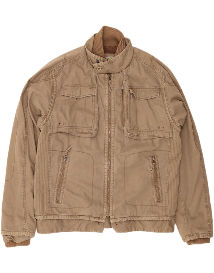 Fat Face Herre Utility Jacket UK 42 XL Beige Bomuld