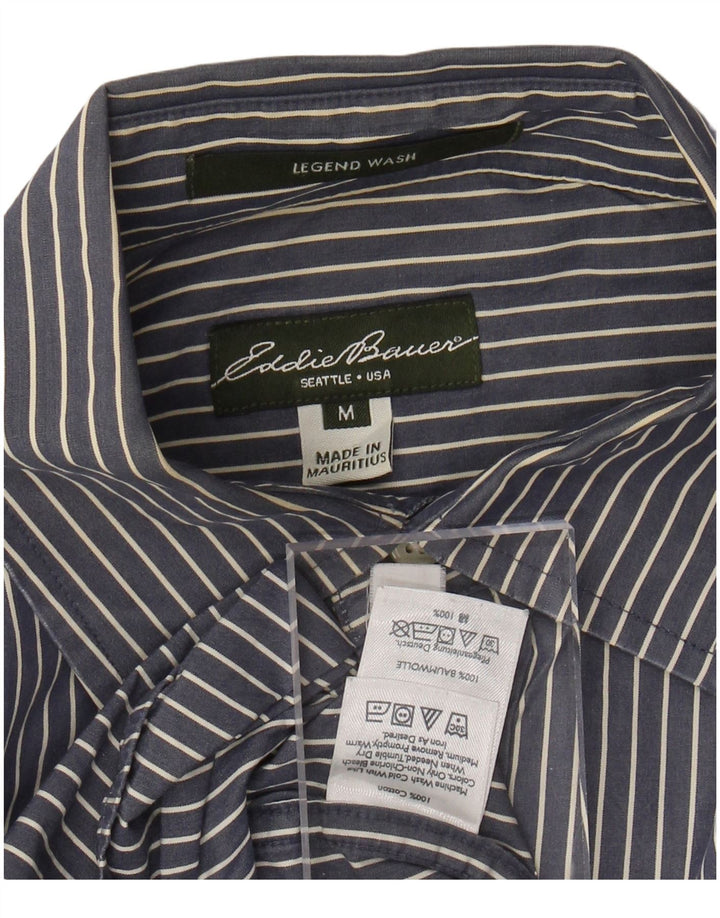 EDDIE BAUER Herreskjorte Medium Marineblå Nålestribet bomuld