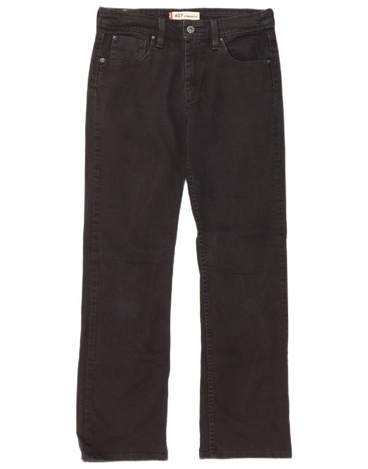 Levi's Dame 627 Straight Jeans W29 L30 Sort Bomuld