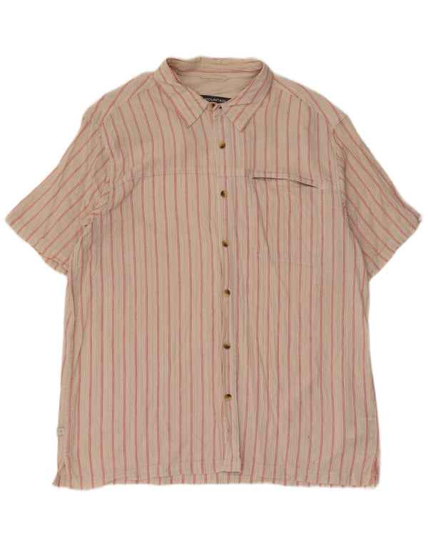 Mountain Warehouse Kortærmet Herreskjorte XL Off White Stribet bomuld