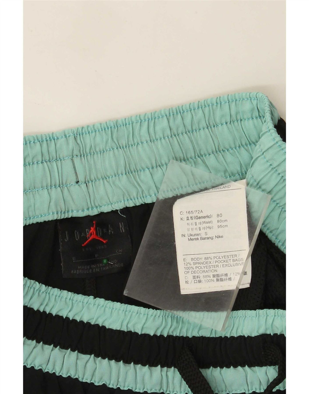 Jordan Herre Dri Fit grafiske sportsshorts Small Black Colourblock Polyester